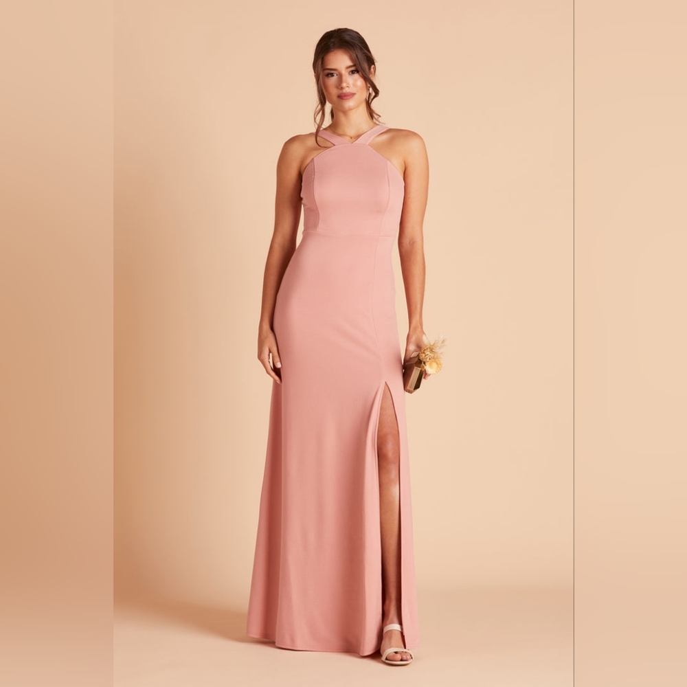 Birdy Grey Gene Crepe Bridesmaid Dress in Dusty Rose